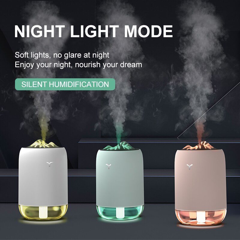 Mini Humidificador USB Portátil con Luz Nocturna